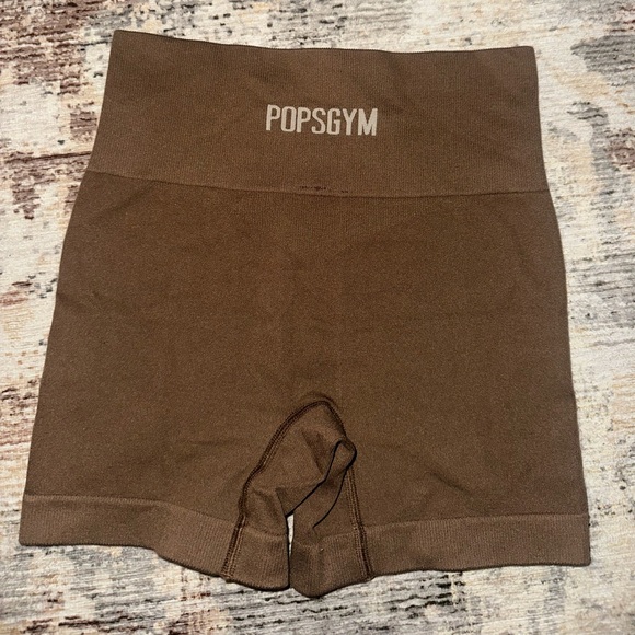 Popsgym seamless brown shorts🤎🤎🤎 - Picture 1 of 3